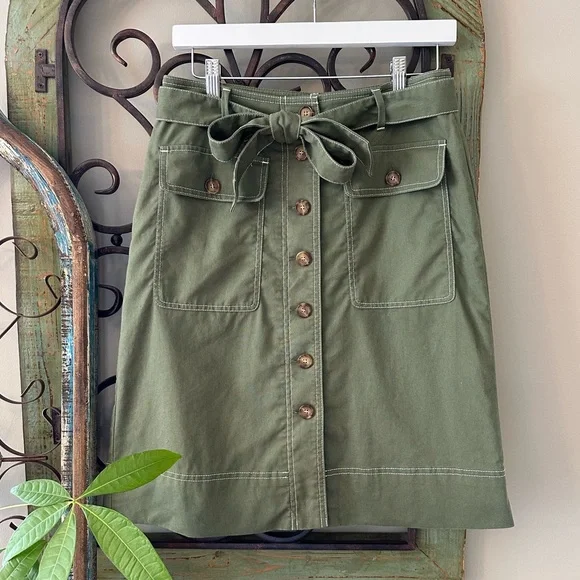 ☀️ NWOT J. CREW Linen Blend A-Line Skirt - Picture 1 of 10